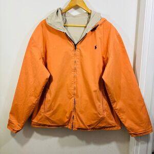 ‼️NOT FOR SALE‼️VTG Polo Ralph Lauren Men Reversible Jacket Hood